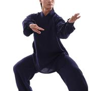 JuanNest Vêtements d'arts Martiaux, Uniformes Traditionnels Chinois pour Tai Chi Et Wing Chun,Costumes Légers pour La Méditation Et Le Qigong,Kung Fu pour Homme Et Femme,Confortable A,XS(40-50kg)