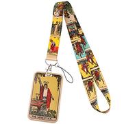 Juanooo Lanière pour cartes de tarot pour femmes et filles pour badge d'identité, porte-clés cool pour clés, portefeuille, astrologie