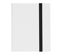 JUANQIAPAS Classeur à Cartes 20 Pages 9 Pochettes, Grande capacité, Couverture colorée, Collection de Cartes, Album de Rangement pour Le Stockage de Cartes de Jeu (Blanc 20 Pages)