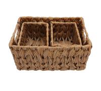 JUANQIAPAS Paniers de rangement tissés, bacs de rangement gigognes peu encombrants pour la maison, panier multifonctionnel décoratif pour chambre à coucher, cuisine, salle de (De lin)