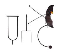 JUANQIAPAS Sculpture de Hibou de Jardin réaliste, Sculpture décorative en Fer forgé, girouette pour Jardin, terrasse ou Cour