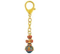 Juanxian Porte-clé porte-bonheur avec breloque champignon d'immortalité - Amulette spirituelle pour la santé, la vitalité et la bonne fortune w5763, multicolore, 11.5*1.8