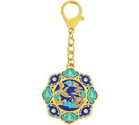 Juanxian Porte-clés Dragon et Phénix Chi, symbole d'équilibre Yin Yang pour l'harmonie et la vitalité, amulette Qi du caractère chinois, cadeau inspirant pour la résilience et la force, multicolore