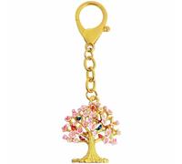 Juanxian Porte-clés Feng Shui Lap Chun arbre de richesse 2026, fleur de cerisier en fleurs avec 9 oiseaux, symbole d'énergie du printemps 2026 w5760