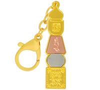 Juanxian W5508 Porte-clés Feng Shui Parapluie Blanc Pagode Déesse Harmonie Amulette Richesse Bonne Chance Nouvel An Zen Cadeau, multicolore, 13*1.7cm