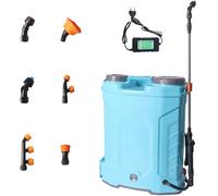 Juanya Pulvérisateur à Dos Électrique 16L avec Batterie, Pulvérisateur de Jardin Électrique avec 6 Buses de Brumisation Réglables, Pulvérisateur Rechargeable pour Arrosage et Nettoyage de Pelouse