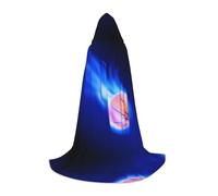 JUANYQME Blue Fire - Cape à capuche pour adolescents - Élégante et confortable - Pour enfants et adolescents