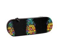 JUANYQME Trousse en cuir imprimé ananas coloré, design imprimé unique, durable et fonctionnel, Noir , Taille unique, Sac à dos enfant