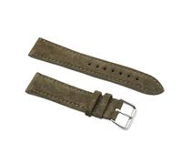 JUANZD Band de montre vintage en cuir en daim(Green,20mm)