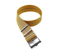 JUANZD Bande de montre à rayures de nylon de nylon à simple passe ajustable 22mm argent/cuivre boucle compatible avec Tudor Black Bay Bay Strap Nato(Orange khaki,20mm)