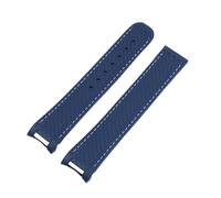 JUANZD Bande de montre en silicone en caoutchouc de 20 mm compatible avec la sangle Omega Seamaster 300 AT150 Aqua Terra Ultra Light 8900 Bracelets en bande de boucle en acier(5,20MM_WITHOUT BUCKLE)