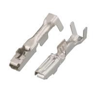 JUANZD Borne à sertir for voiture, 20/50/100/200 MM, 2.3 MM, connecteur électrique automobile Non isolé, broches mâles et femelles DJ621-2.3A DJ613-2.3A(Female,100 pcs)