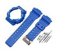 JUANZD Bracelet de montre compatible avec remplacement modifié compatible avec le kit de bracelet de boîtier G-shock GA110 GD100 GAX100 accessoires de bracelet de montre avec outils(Lightblue-white wo