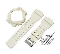 JUANZD Bracelet de montre compatible avec remplacement modifié compatible avec le kit de bracelet de boîtier G-shock GA110 GD100 GAX100 accessoires de bracelet de montre avec outils(White-gold word)