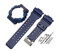 JUANZD Bracelet de montre compatible avec remplacement modifié compatible avec le kit de bracelet de boîtier G-shock GA110 GD100 GAX100 accessoires de bracelet de montre avec outils(Blue-orange word)
