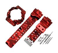 JUANZD Bracelet de montre compatible avec remplacement modifié compatible avec le kit de bracelet de boîtier G-shock GA110 GD100 GAX100 accessoires de bracelet de montre avec outils(Army red)