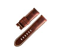 JUANZD Bracelet de montre de rechange en cuir italien vert huile marron 24 mm compatible avec Panera-PAM bracelet de montre à boucle papillon, 24mm, Agate
