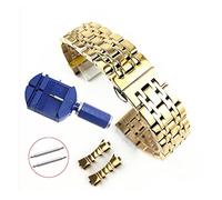 JUANZD Bracelet de montre droit incurvé 2 en 1 en acier inoxydable, 12 14 15 16 17 18 19 20 21 22 23 26 24mm, noir, Bracelet de montre de remplacement(Rose gold,15mm)