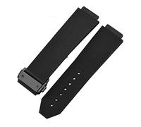 JUANZD Bracelets de montre 19 20 24 26 mm compatibles avec les accessoires de montre BIG BANG CLASSIC FUSION Bracelet de montre en silicone Bracelet de montre en caoutchouc(Black-black,23mm With Logo)