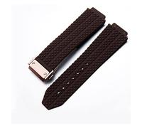 JUANZD Compatible avec BIG BANG Silicone 24 26 mm Bracelet de montre étanche for homme Chaîne Accessoires de montre Bracelet de montre en caoutchouc Chaîne(Brown-RoseGold Clasp,26mm)