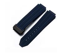 JUANZD Compatible avec BIG BANG Silicone 24 26 mm Bracelet de montre étanche for homme Chaîne Accessoires de montre Bracelet de montre en caoutchouc Chaîne(Blue-Black Clasp,24mm)
