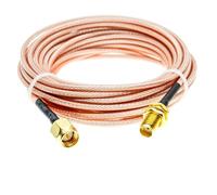 JUANZD Compatible avec Le connecteur à sertir de cloison RG316 SMA mâle vers SMA Femelle, câble d'extension coaxial RF, Cavalier coaxial, Queue de Cochon(2M)