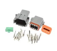 JUANZD Connecteur de fil électrique étanche série DT, 1 à 10 Kits, 2/3/4/6/8/12 broches, for voiture, moteur et camion, avec broches 22-16awg(8Pin Connector Set,10Sets)