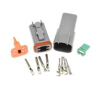 JUANZD Connecteur de fil électrique étanche série DT, 1 à 10 Kits, 2/3/4/6/8/12 broches, for voiture, moteur et camion, avec broches 22-16awg(4Pin Connector Set,10Sets)