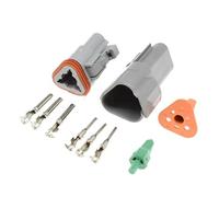 JUANZD Connecteur de fil électrique étanche série DT, 1 à 10 Kits, 2/3/4/6/8/12 broches, for voiture, moteur et camion, avec broches 22-16awg(3Pin Connector Set,5Sets)