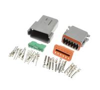 JUANZD Connecteur de fil électrique étanche série DT, 1 à 10 Kits, 2/3/4/6/8/12 broches, for voiture, moteur et camion, avec broches 22-16awg(12Pin Connector Set,5Sets)
