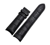 JUANZD Gandière en cuir d'extrémité incurvée 22mm 23mm 24mm Compatible avec Tissot Couturier T035 Band de montre Boucle d'acier Boucle Bracelet Bracelet Brun(No buckle black,24mm)