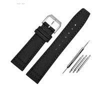 JUANZD Regarder le groupe compatible avec universel Iwc Pilot de la bande de montre en nylon IW388002 Portugal Series Watch Strap IW371446 Army Green 20mm 21 mm(Black pin,20mm black clasp)
