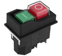 Juanzhiq Commutateurs éLectromagnéTiques Commutateurs à Bouton-Poussoir pour Outils de Jardin KJD17 220V 4 Broches -Bornes