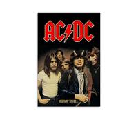 juaseehke AC DC Highway to Hell (1) Affiches sur toile décoratives pour chambre - Impression esthétique - Décoration murale - 50 x 75 cm - Style sans cadre