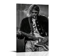 juaseehke Kurt Cobain (9) affiches décoratives sur toile pour chambre - Impression esthétique - Décoration murale - 20 x 30 cm - Style cadre