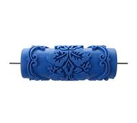 JUATIE Rouleau a peinture avec motifs decoratifs pour machine Motifs fleurs/bleu 15 cm