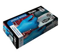 JUBA Gants Jetables en Nitrile Non Poudrés Grippaz, Bleus, Taille : 11