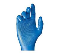 JUBA Gants Jetables en Nitrile Non Poudrés Grippaz, Bleus, Taille : 9