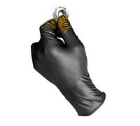 JUBA Gants jetables Grippaz Nitrile non poudrés Noirs Taille 10