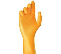 JUBA Gants Jetables en Nitrile Non Poudrés Grippaz, Orange, Taille : 10