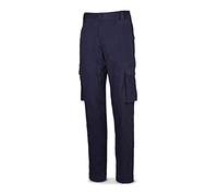 JUBA Pantalon Long Multipoches 98% Coton, 2% Élasthanne, 240 g par m², Bleu Marine - Taille L