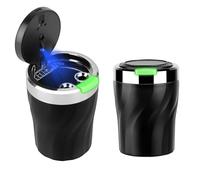 Jubaopen 2PCS Cendrier de voiture avec lumière LED Cendrier de Cigarette de Voiture avec couvercle Amovible Sans fumée Auto-extincteur Cendrier multifonctionnel pour voiture Bureau