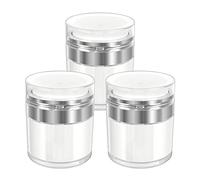 Jubaopen 3PCS Contenants Cosmétiques Vide Pots Cosmétiques Boîtes Cosmétiques Pot Vide Cosmétique en Plastique Bouteille Echantillon Pots Cosmétiques 50g avec Couvercle