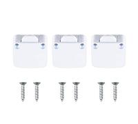 Jubaopen 3PCS Interrupteur Porte Placard Interrupteur de Porte d'Armoire Interrupteur D'éclairage Automatique Interrupteurs de Porte de Meuble Interrupteur Automatique pour Placards Blanc avec 6 vis