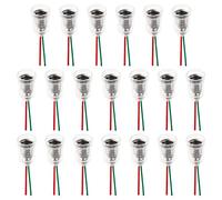 Jubaopen 20PCS Douilles E10 Lampes Base E10 LED Lampe Support E10 douilles E10 pour ampoules LED E10 avec câble, pour expériences, circuits électriques, tests