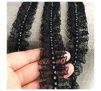 Jubaren7 4cm nouvelles perles de broderie blanche en tulle noir Tissu à fleurs en dentelle ruban garniture couture bricolage col guipure décoration appliques mariage Fournitures de couture bricolage
