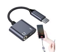 Jubepk Adaptateur vers 3,5 mm - Appareil dongle audio 2 en 1, câble d'interface de charge rapide, matériel multimédia de précision pour smartphones et tablettes, instrument de connecteur audio haute