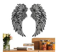 Jubepk Art mural ailes d'ange, Sculpture murale moderne Ailes d'ange évidées, pour le salon extérieur ou intérieur, la chambre à coucher, le bureau, le jardin, la cour, la décoration des bureaux