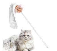 Jubepk Baguette pour chat avec pompon, jouet pour baguette pour chat, jouet Teaser Baguette interactive pour chats avec pompon et ours, baguette pour chats, pour animaux de compagnie