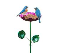 Jubepk Bain d'Oiseau | Mangeoire Fleur Vintage en Fer | Bain d'oiseaux pour Le Jardin | pour Pinson Calopsitte Moineau Jardin Maison Terrasse Cour Parc Aménagement Paysager Extérieur